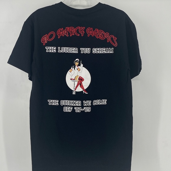 No Mercy Medics Small Black T-Shirt Short Sleeve  OEF 07-09  The Louder You Scre - Picture 2 of 5